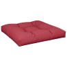 Coussin de palette rouge bordeaux 80x80x12 cm tissu 