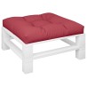 Coussin de palette rouge bordeaux 80x80x12 cm tissu 