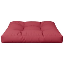 Coussin de palette rouge bordeaux 80x80x12 cm tissu 