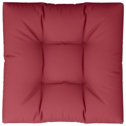 Coussin de palette rouge bordeaux 80x80x12 cm tissu 
