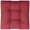 Coussin de palette rouge bordeaux 80x80x12 cm tissu 