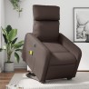 Fauteuil inclinable de massage électrique marron similicuir 