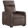 Fauteuil inclinable de massage électrique marron similicuir 