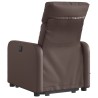 Fauteuil inclinable de massage électrique marron similicuir 
