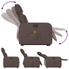 Fauteuil inclinable de massage électrique marron similicuir 