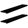 Appuis de fenêtre 2 pcs marron foncé bois de chêne massif 