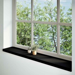 Appuis de fenêtre 2 pcs marron foncé bois de chêne massif 