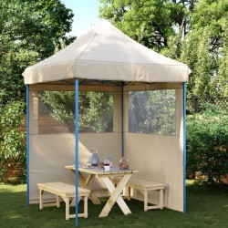 Tente de réception pliable escamotable avec 2 parois latérales 