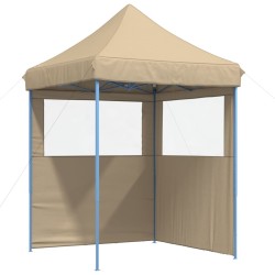 Tente de réception pliable escamotable avec 2 parois latérales 