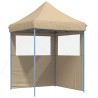 Tente de réception pliable escamotable avec 2 parois latérales 