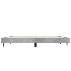 Cadre de lit sans matelas gris béton 135x190 cm 
