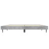 Cadre de lit sans matelas gris béton 135x190 cm 