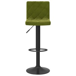 Tabourets de bar lot de 2 vert clair velours 