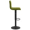 Tabourets de bar lot de 2 vert clair velours 