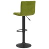 Tabourets de bar lot de 2 vert clair velours 