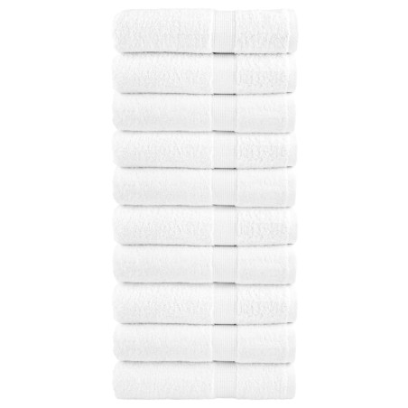 Serviettes de douche de qualité supérieure SOLUND 10 pcs blanc 