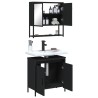 Ensemble de meubles salle de bain 2 pcs noir bois d'ingénierie 