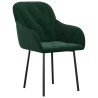Chaises à manger lot de 2 Vert foncé Velours 