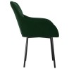 Chaises à manger lot de 2 Vert foncé Velours 