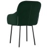 Chaises à manger lot de 2 Vert foncé Velours 