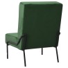 Chaise de relaxation 65x79x87 cm Vert foncé Velours 