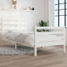 Cadre de lit sans matelas bois de pin massif 100x200 cm blanc 