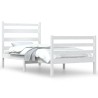 Cadre de lit sans matelas bois de pin massif 100x200 cm blanc 