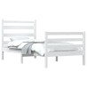 Cadre de lit sans matelas bois de pin massif 100x200 cm blanc 