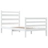 Cadre de lit sans matelas bois de pin massif 100x200 cm blanc 