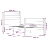 Cadre de lit sans matelas bois de pin massif 100x200 cm blanc 