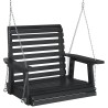 Chaise balançoire de jardin chaînes en métal bois massif sapin 