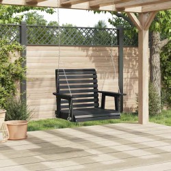 Chaise balançoire de jardin chaînes en métal bois massif sapin 