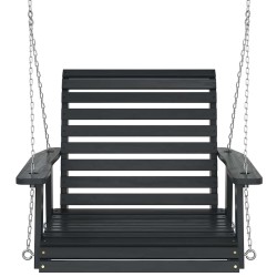 Chaise balançoire de jardin chaînes en métal bois massif sapin 