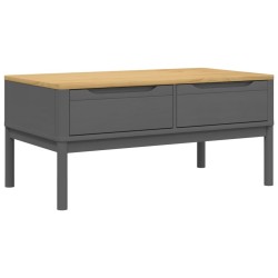 Table basse FLORO gris 99x55,5x45 cm bois massif de pin 
