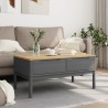Table basse FLORO gris 99x55,5x45 cm bois massif de pin 