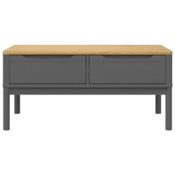 Table basse FLORO gris 99x55,5x45 cm bois massif de pin 