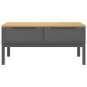 Table basse FLORO gris 99x55,5x45 cm bois massif de pin 