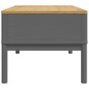Table basse FLORO gris 99x55,5x45 cm bois massif de pin 