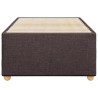Cadre de lit sans matelas marron foncé 90x190 cm tissu 