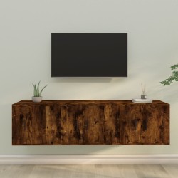 Ensemble de meubles TV 3 pcs Chêne fumé Bois d'ingénierie 