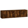 Ensemble de meubles TV 3 pcs Chêne fumé Bois d'ingénierie 
