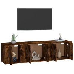 Ensemble de meubles TV 3 pcs Chêne fumé Bois d'ingénierie 