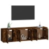 Ensemble de meubles TV 3 pcs Chêne fumé Bois d'ingénierie 