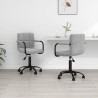 Chaises pivotantes à manger lot de 2 gris clair velours 