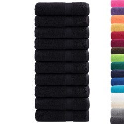 Serviettes de douche de qualité supérieure SOLUND 10 pcs noir 