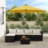 Parasol mural avec LED jaune 290 cm 