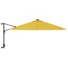 Parasol mural avec LED jaune 290 cm 