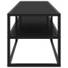 Meuble TV noir avec verre noir 140x40x40 cm 