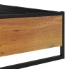 Cadre de lit sans matelas noir métal 100x200 cm 