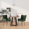 Chaises à manger lot de 2 Vert foncé Velours 